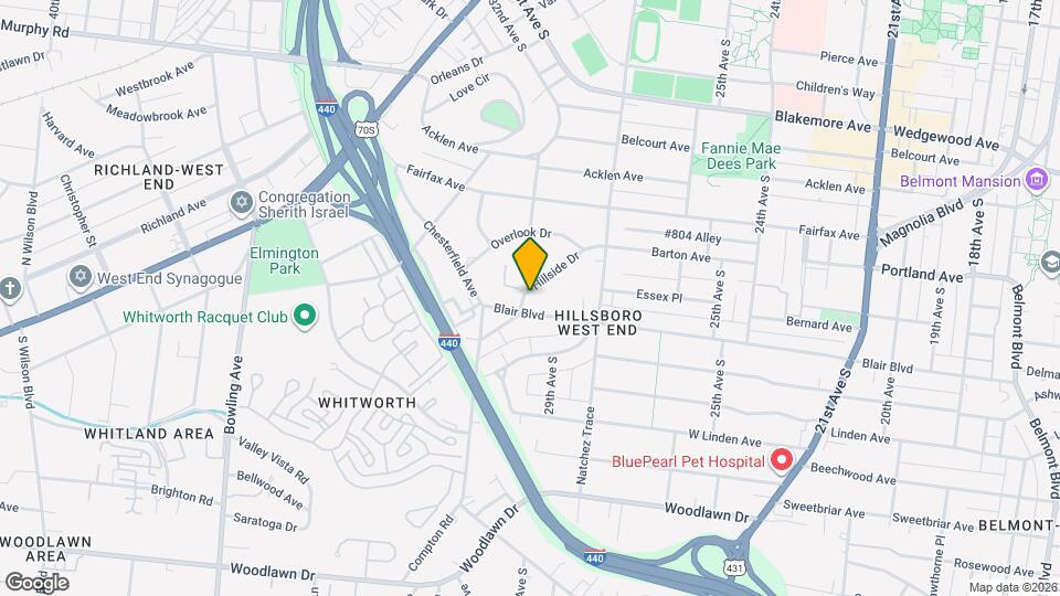 2833 Hillside Dr Mapa y Detalles de la Ubicación