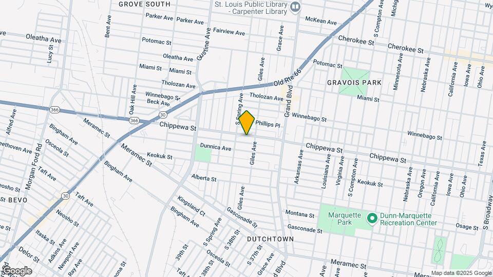 3718 Chippewa St, Unit 3718 B first floor Map and Location Details