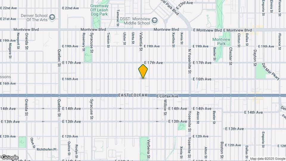 8300 E 16th Ave Map and Location Details