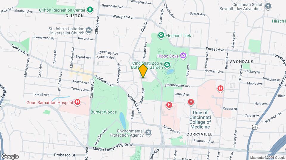 3400 Ruther Ave Map and Location Details