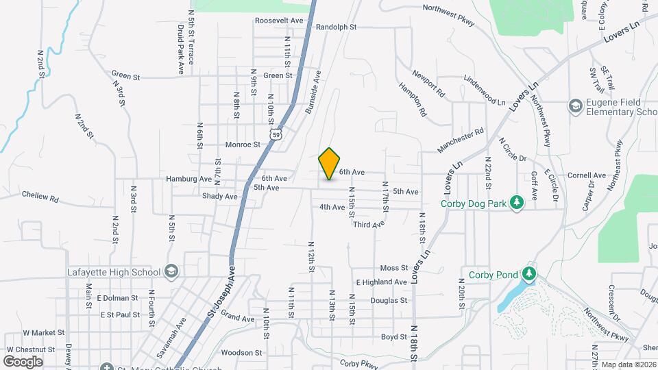 1207 5th Ave, Unit Apt B Map and Location Details