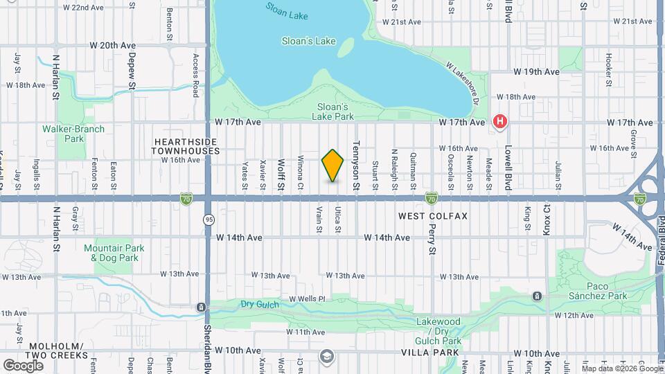 1521 Utica St Map and Location Details