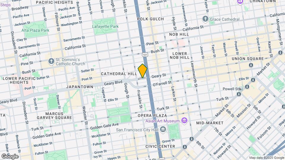 1119 Geary Blvd Map and Location Details