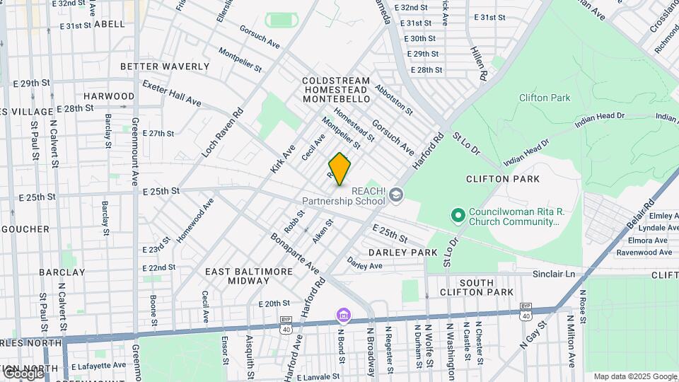 2523 Aisquith St Map and Location Details