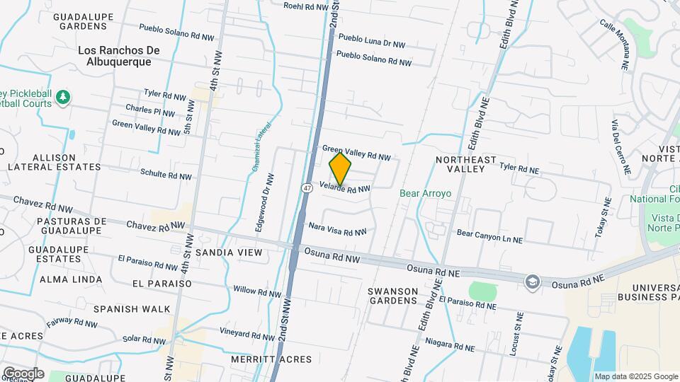 136 Velarde Rd NW Map and Location Details