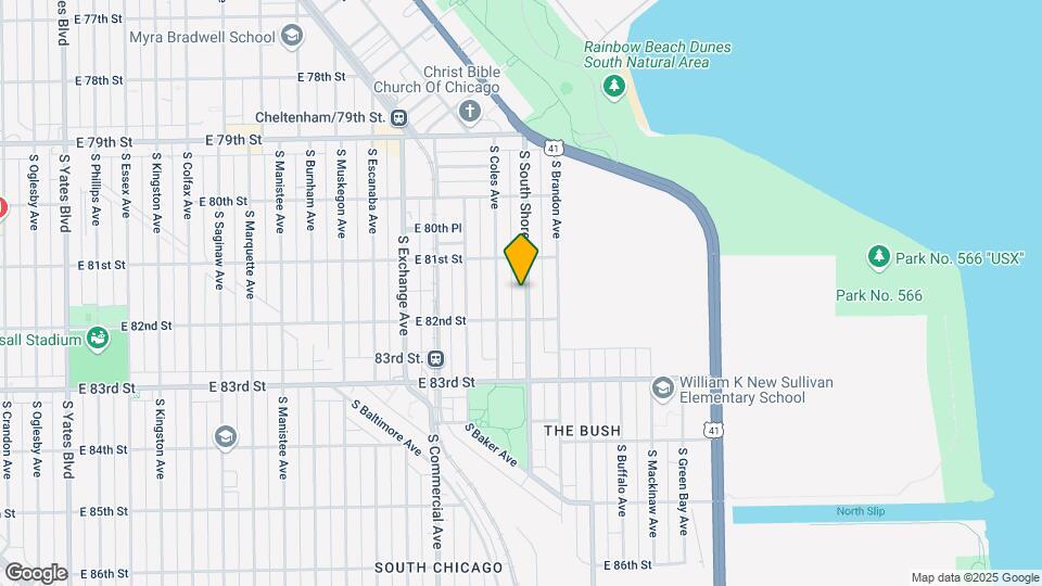 8134 S South Shore Dr, Unit 1 Map and Location Details