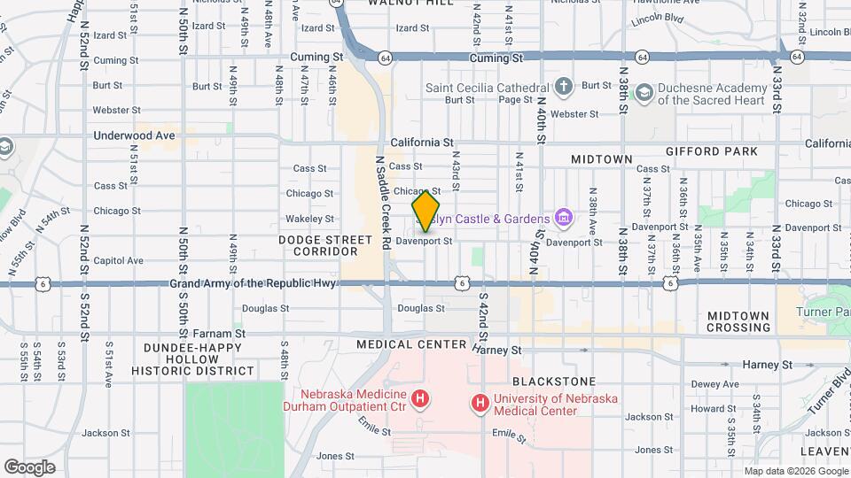 4360 Davenport St Map and Location Details