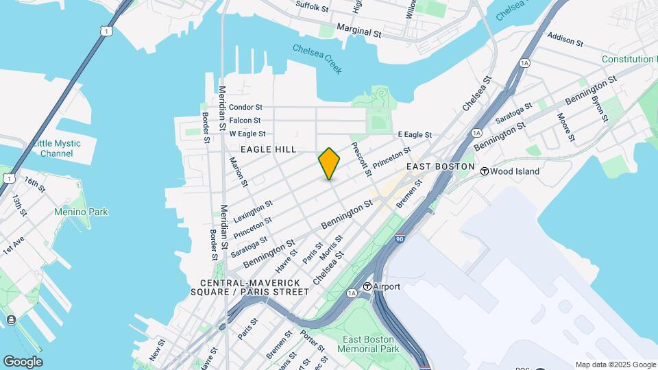190 Princeton St, Unit #1 Map and Location Details