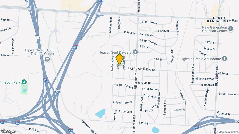 9827 Drury Ave Map and Location Details