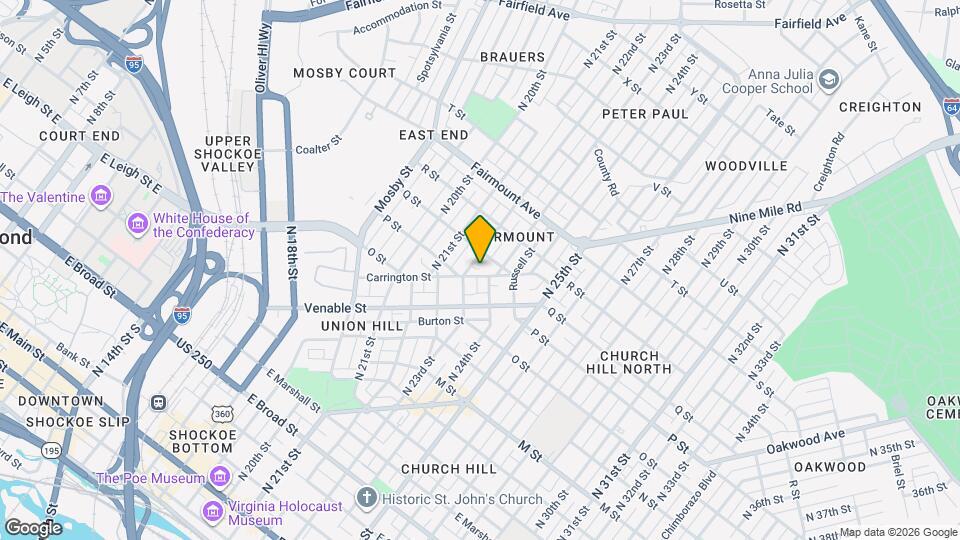 2212 Carrington St Map and Location Details