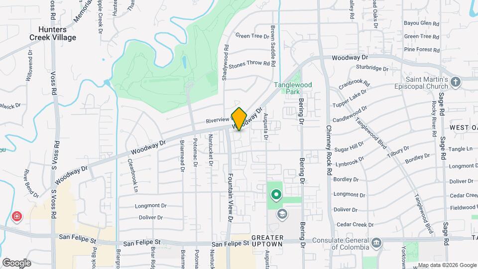 5930 Woodway Place Ct Map and Location Details