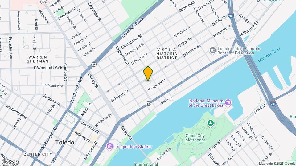 1026 N Huron St Map and Location Details