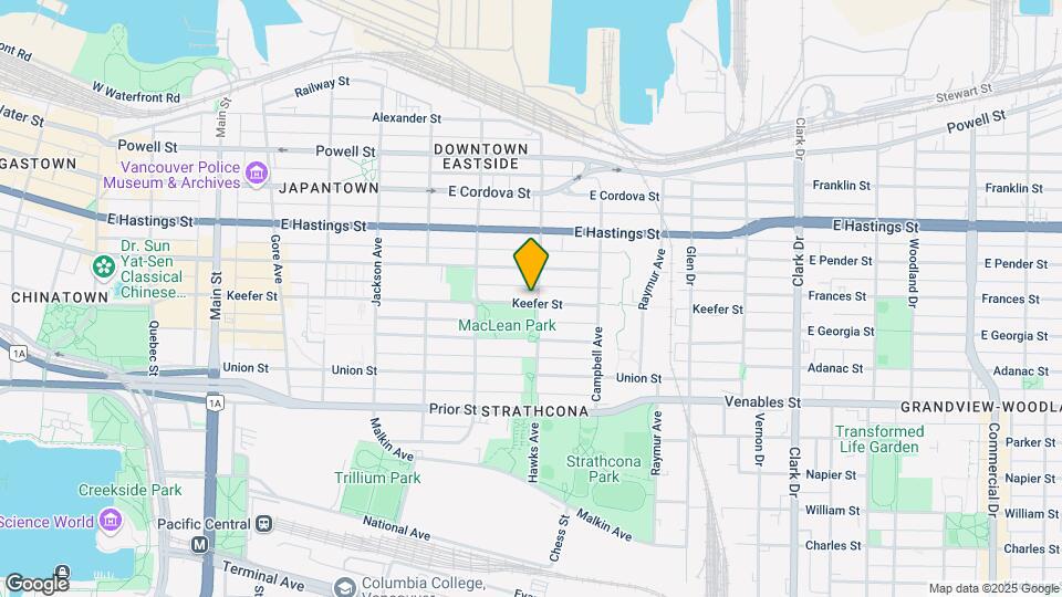 797 Keefer St Map and Location Details