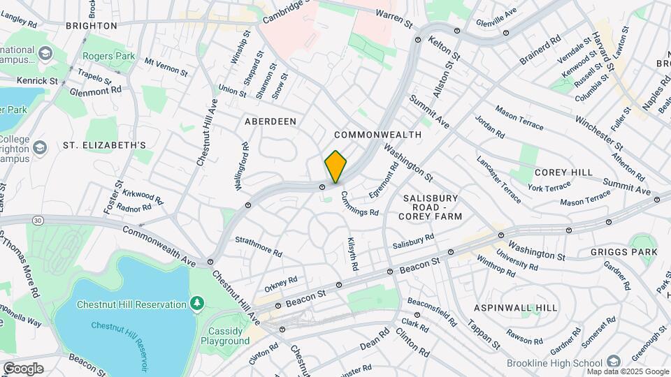 1676 Commonwealth Ave, Unit 2 Map and Location Details