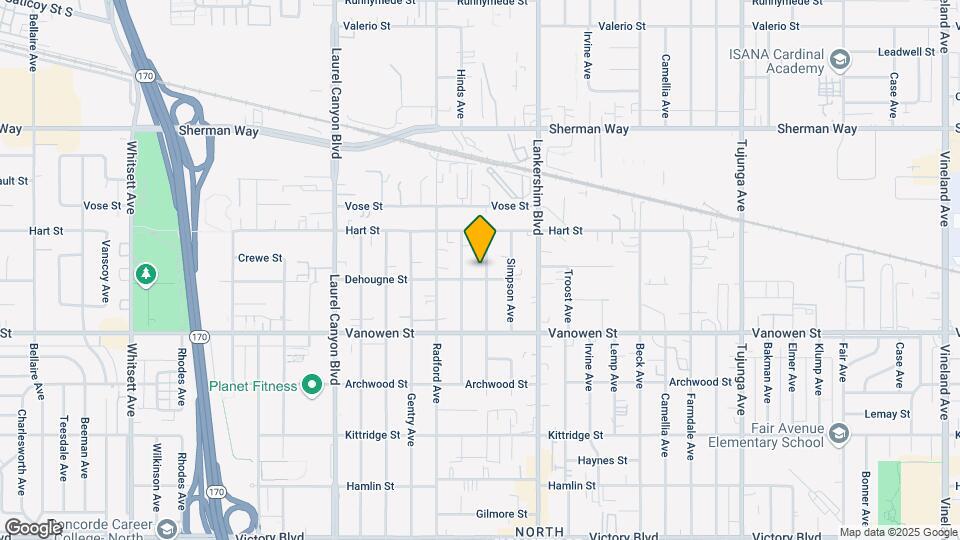 6911 Morella Ave Map and Location Details