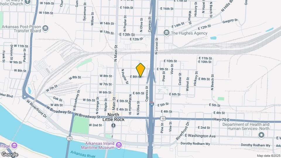 716 N Olive St Mapa y Detalles de la Ubicación