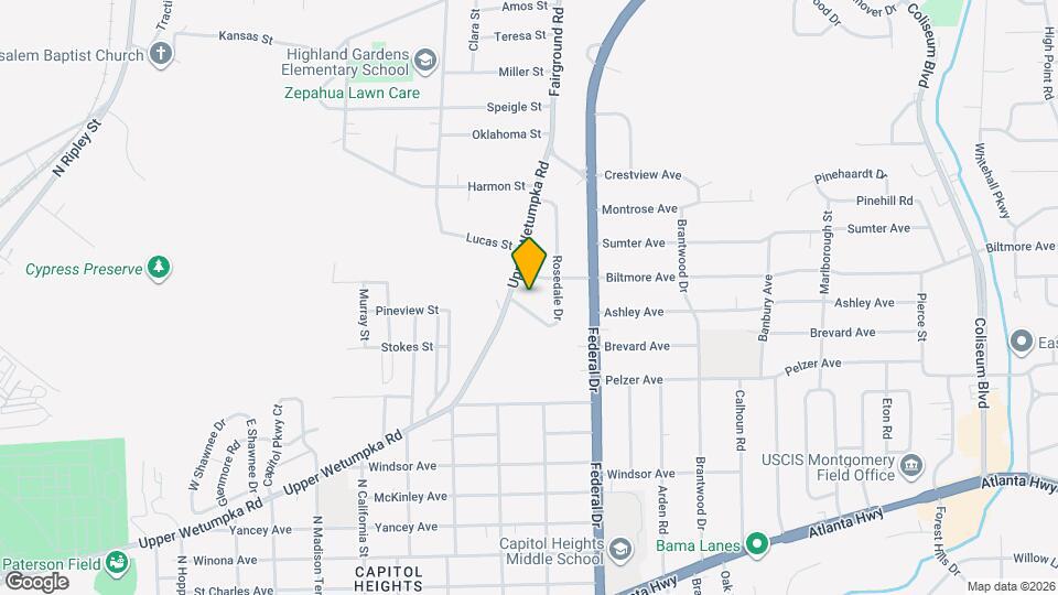 1009 Rosedale Dr Map and Location Details