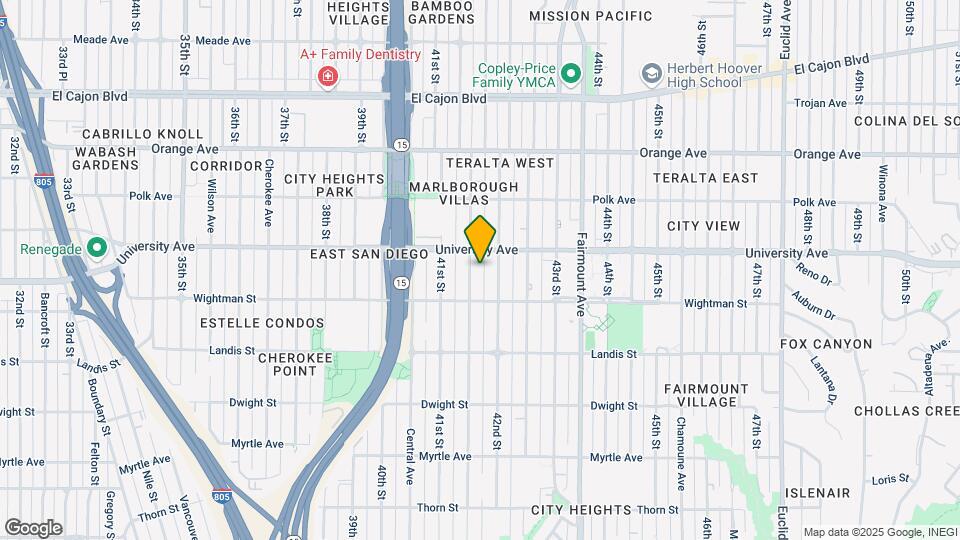 3857 Marlborough Ave Mapa y Detalles de la Ubicación