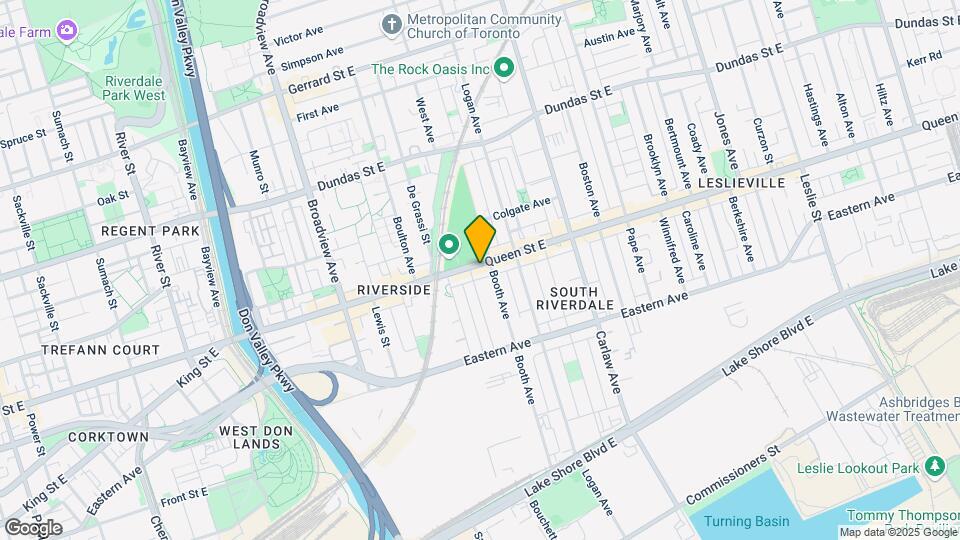 835 Queen St E Map and Location Details