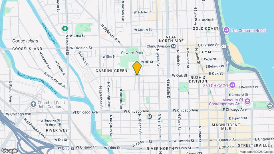 351 W Oak St Map and Location Details