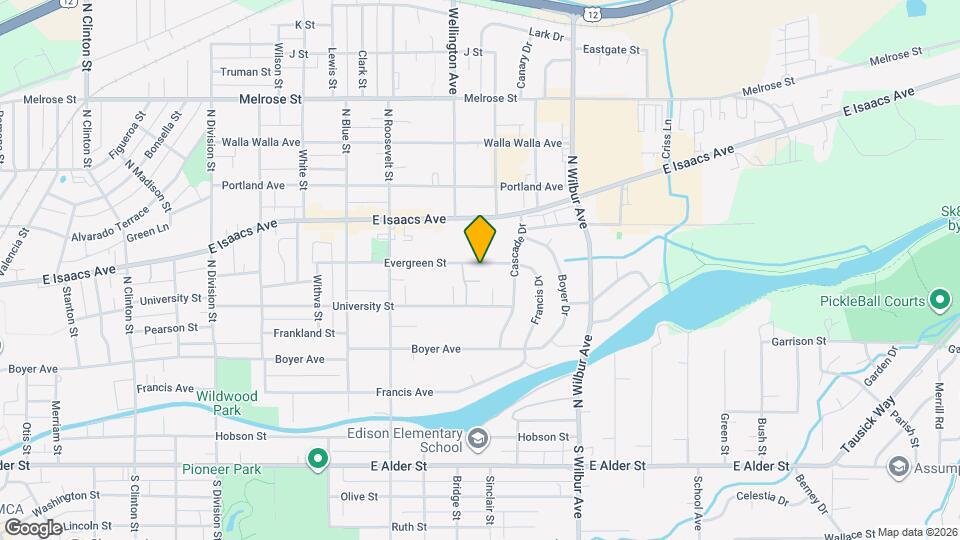 1816 Evergreen St Map and Location Details