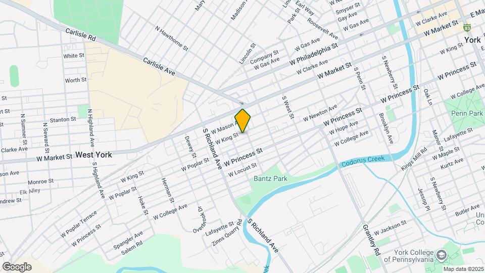 808 W King St Map and Location Details