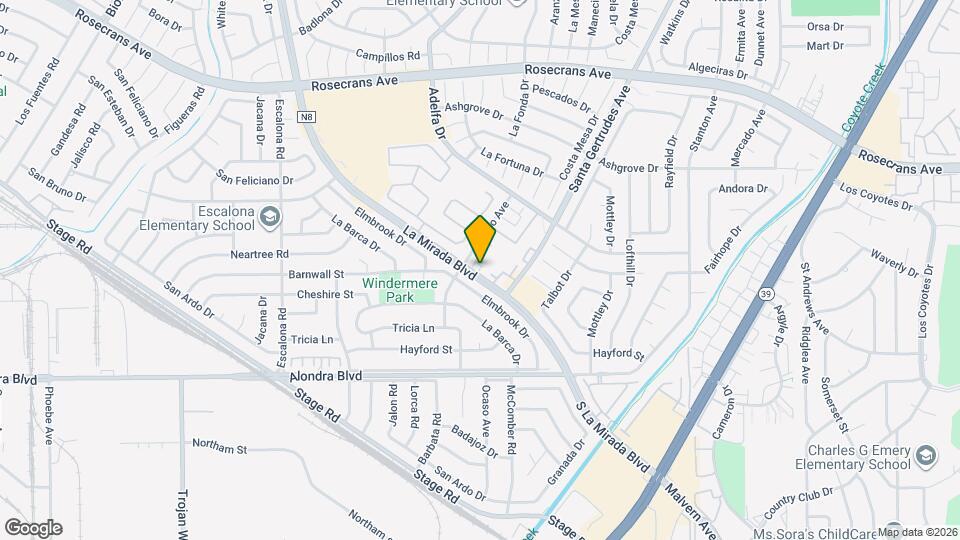 15400 La Mirada Blvd Map and Location Details