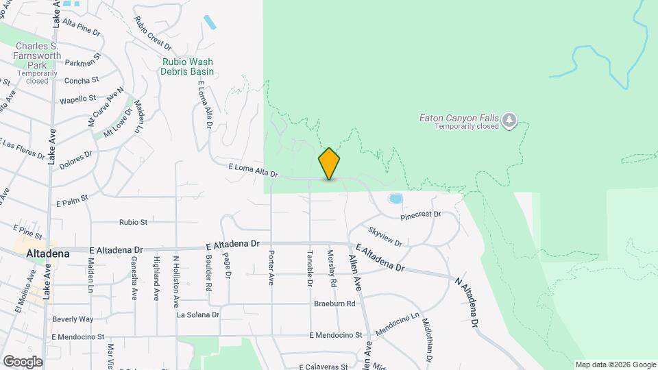 1764 E Loma Alta Dr Map and Location Details