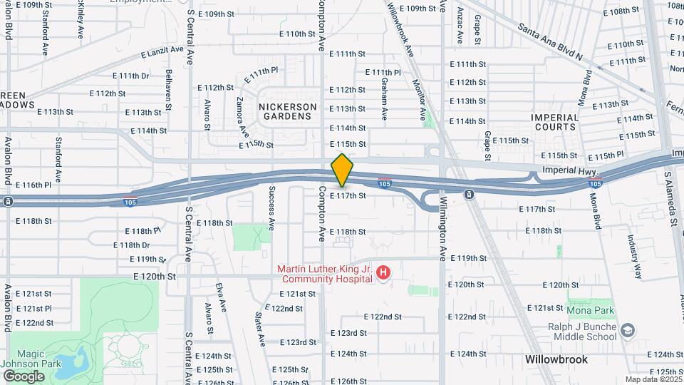 1635 E 117th St Map and Location Details