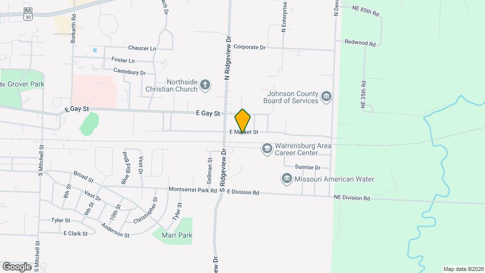 916 E Market St Map and Location Details