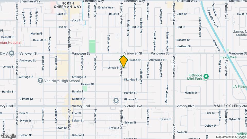 6634 Hazeltine Ave Mapa y Detalles de la Ubicación