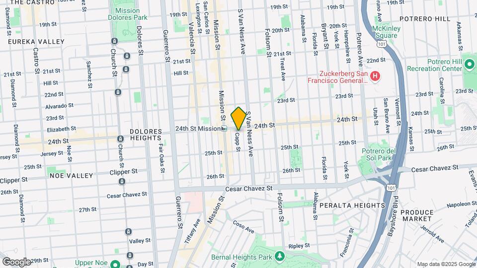 925 Capp St Map and Location Details