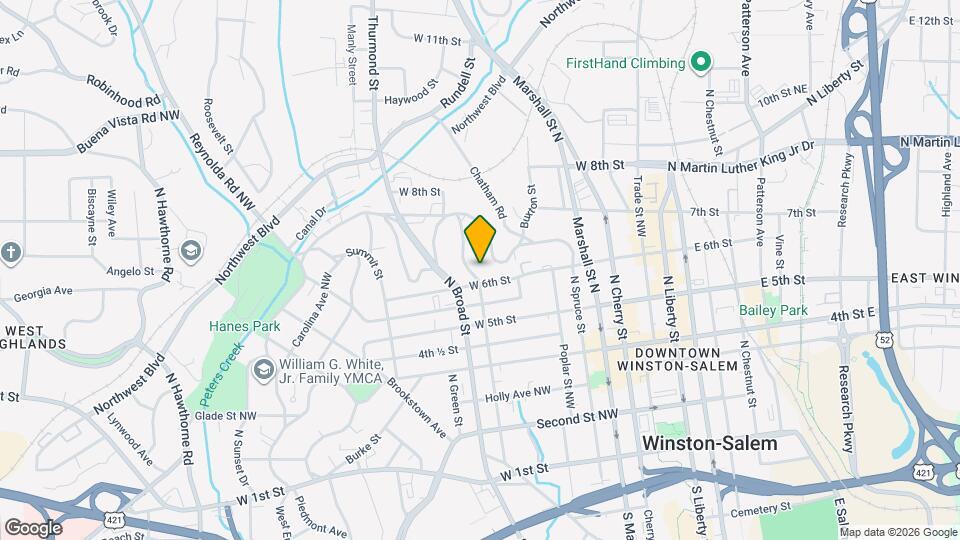 615 N Spring St Map and Location Details