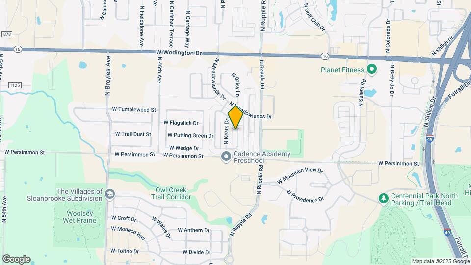 593 N Tennyson Ln Map and Location Details