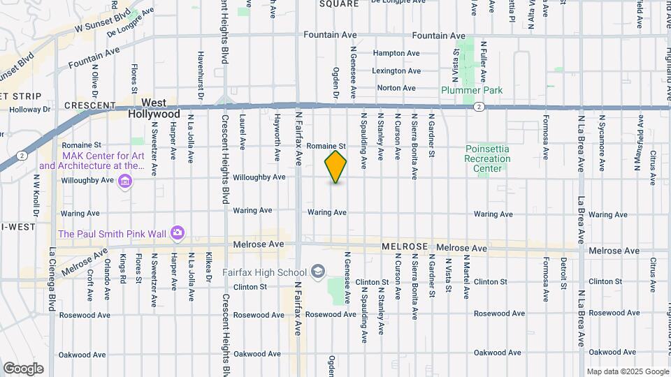 840 N Ogden Dr, Unit 1 Map and Location Details