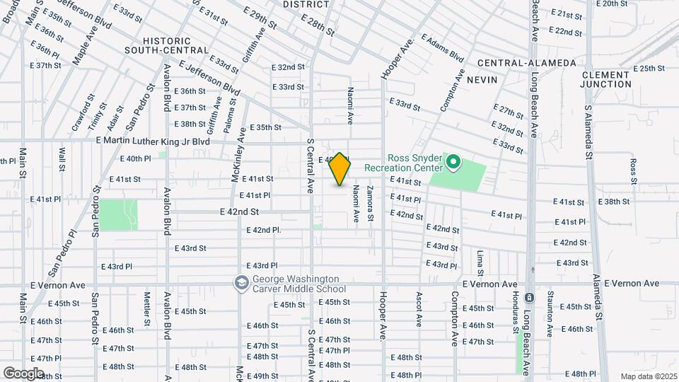 1177 E 41st Pl Map and Location Details