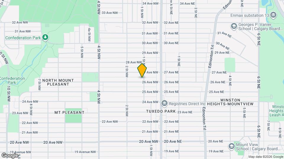 204-226 26 Ave NW Map and Location Details