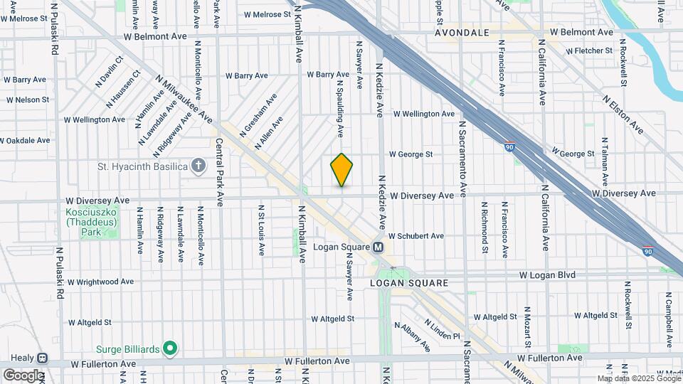 3287 W Wrightwood Ave Map and Location Details