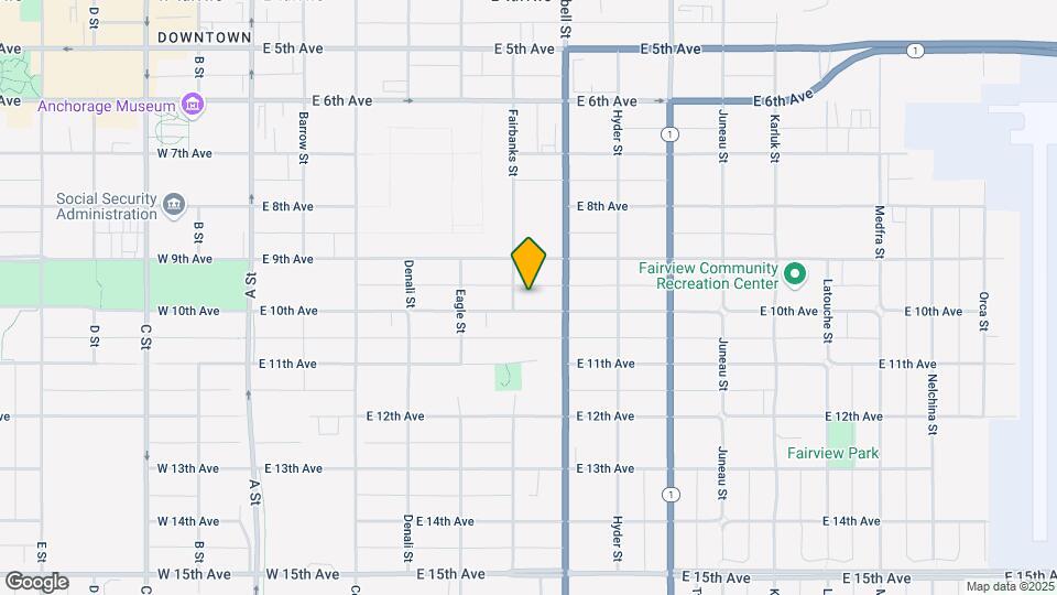 611 E 10th Ave Map and Location Details