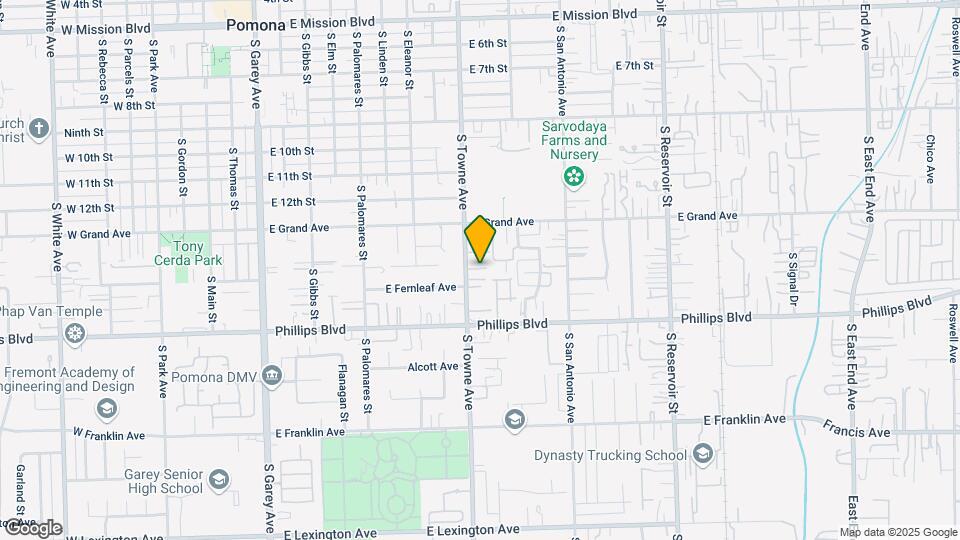 1374 S Towne Ave Map and Location Details