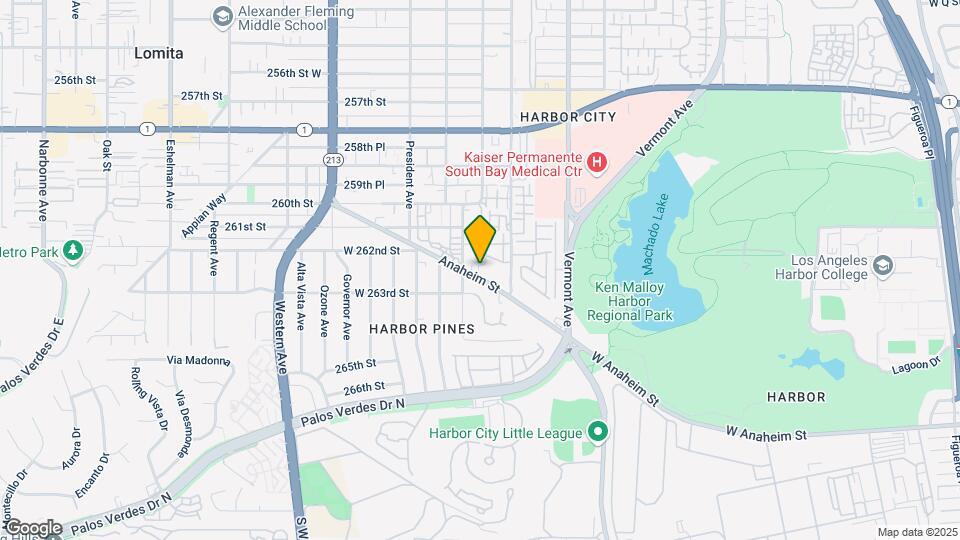 1345 Anaheim St Map and Location Details