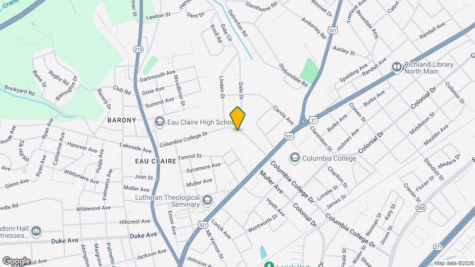 1100 Columbia College Dr Map and Location Details