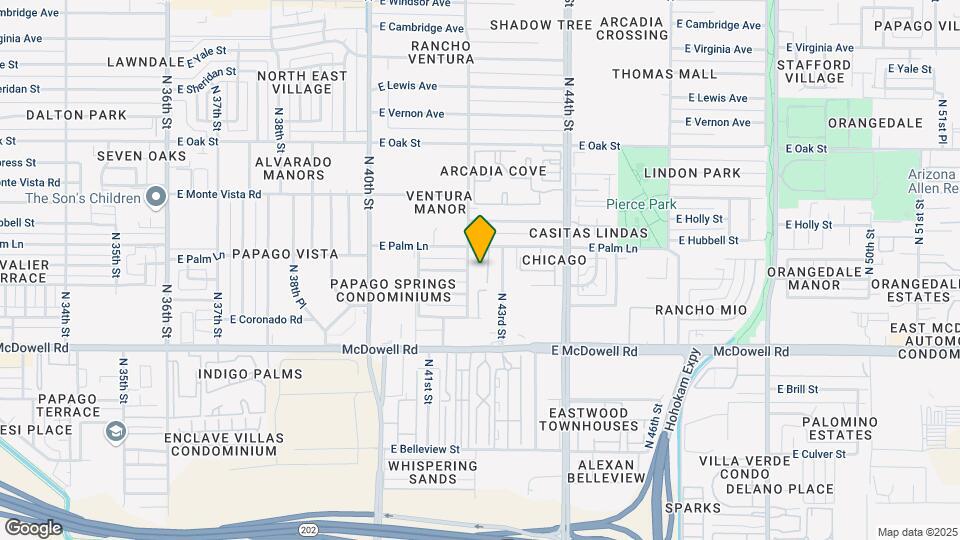 4211 E Palm Ln Map and Location Details
