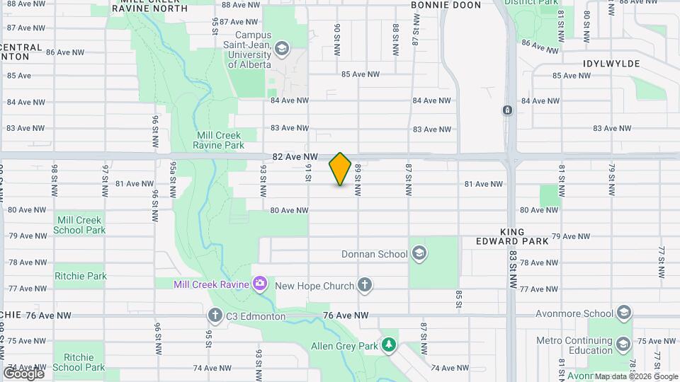8919 81 Av NW Map and Location Details