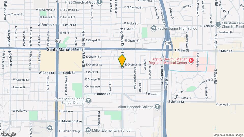 315 S College Dr Map and Location Details