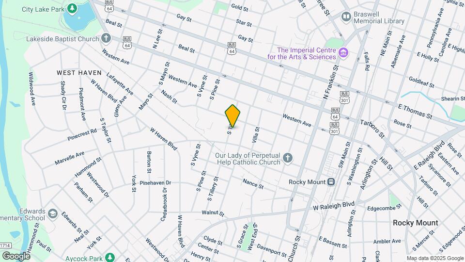 321 S Tillery St Map and Location Details