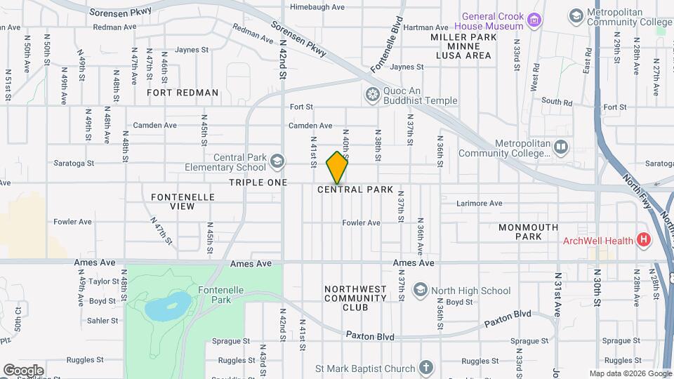 4738 N 40th St Map and Location Details