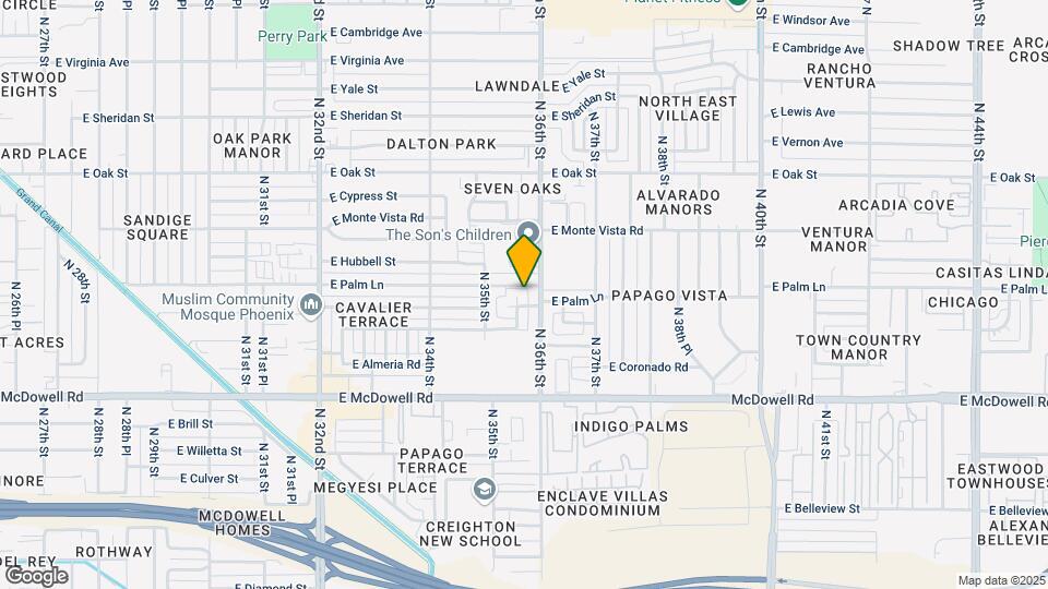 1831 N 35th Pl Map and Location Details