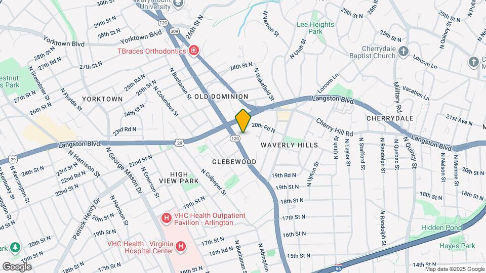 2105 N Glebe Rd Mapa y Detalles de la Ubicación