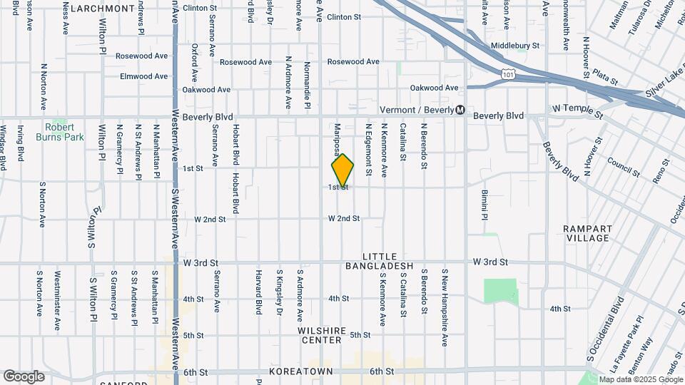 100 S Mariposa Ave Map and Location Details
